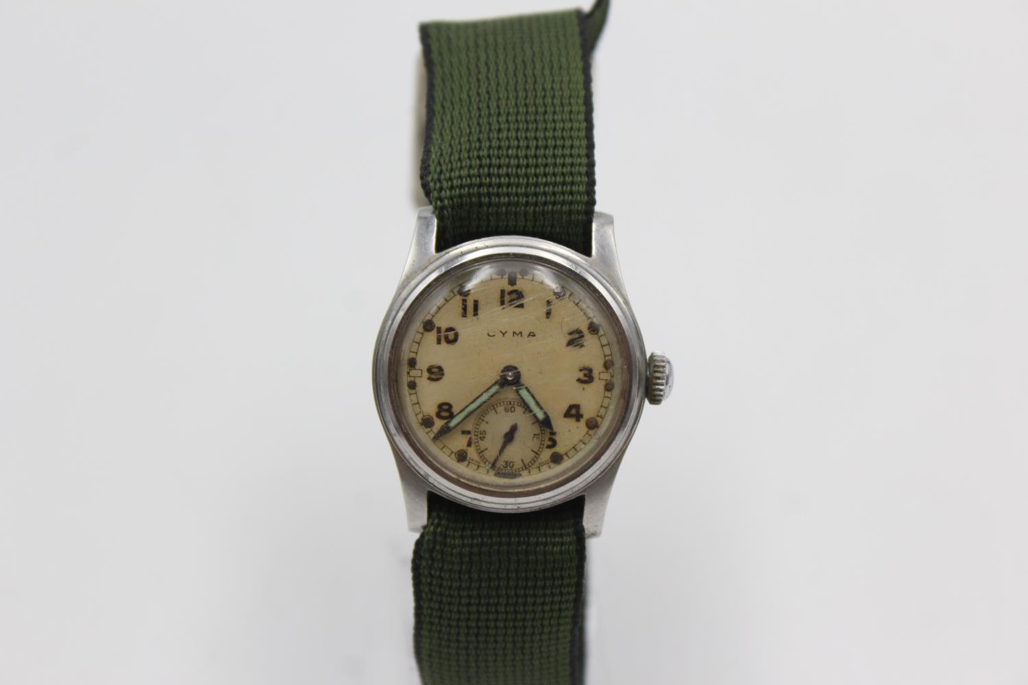 Vintage Gents CYMA A.T.P WWII Military Issued WRISTWATCH Hand-Wind WORKING Vintage Gents CYMA A.T.P. - Bild 2 aus 4