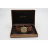 Vintage Gents CYMA CYMAFLEX 9ct GOLD Cased WRISTWATCH Hand-Wind WORKING Boxed Vintage Gents CYMA