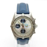 Rare BREITLING BLUE IMPULSE ref; A13048 gent's chronograph wristwatch limited edition 658/1000