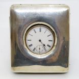 Gents Vintage p/watch. Hand wind. Working. Base metal case. Within a hallmarked 925 silver front