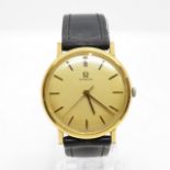 Omega Gents Vintage Gold Plated w/watch. Hand wind. Working. Omega Cal 601 17 jewel manual wind