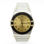 OMEGA Constellation chronometer 1422 gent's vintage quartz steel and gold wristwatch working new