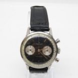 BREITLING Top Time ref 2002 gent's vintage circa 1960's chronograph wristwatch reverse Panda dial.