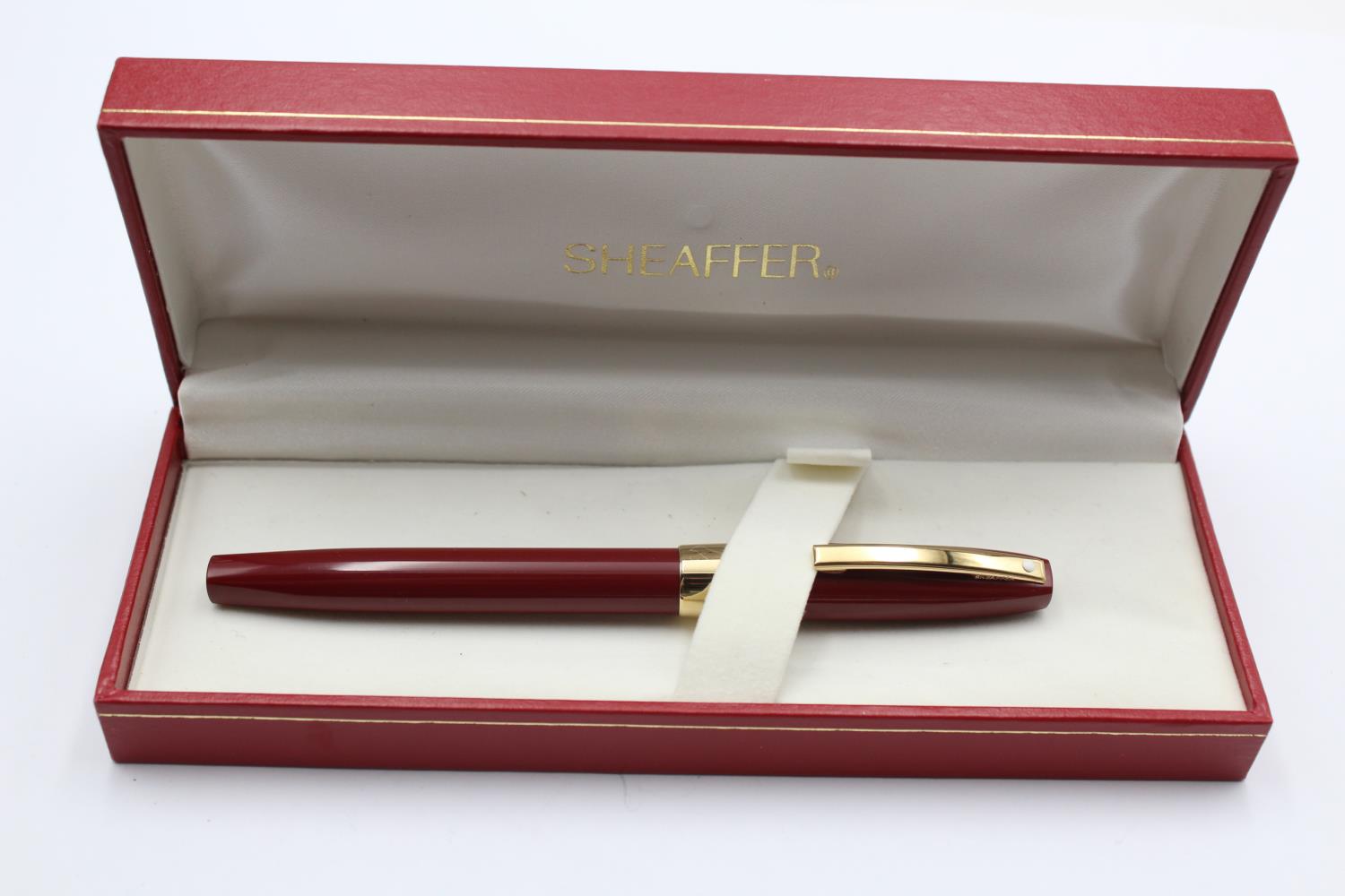 Vintage SHEAFFER Imperial Burgundy FOUNTAIN PEN w/ 14ct Gold Nib WRITING Boxed Vintage SHEAFFER