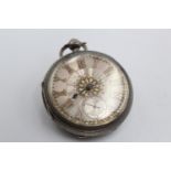 Antique Gents .925 SILVER Cased Fusee POCKET WATCH Key-Wind WORKING (144g) Antique Gents .925 SILVER