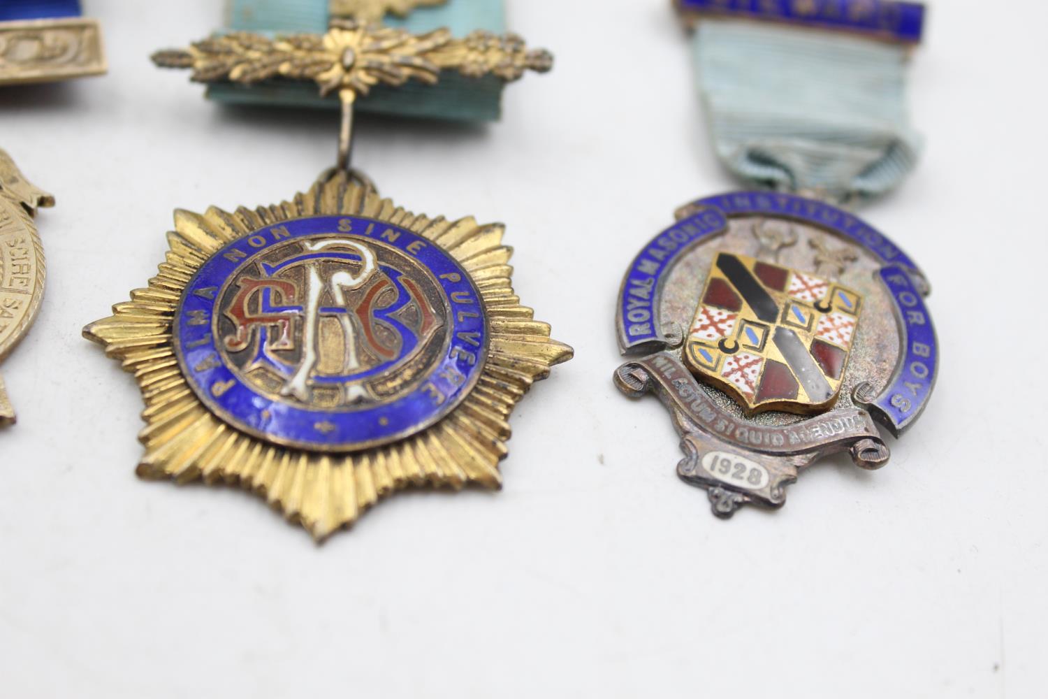 4 x Vintage .925 STERLING SILVER Masonic & R.A.O.B Medals / Jewels (110g) Inc Founder, Royal Arch - Image 7 of 8