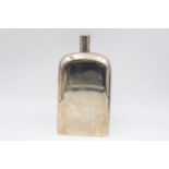 Hallmarked 1998 London Imported STERLING SILVER Gents Plain Hip Flasks (248g) Maker - Unidentifiable