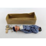 Vintage Marionette PELHAM PUPPETS "Sailor" Inc Referenced Box 30cm Rare Vintage Marionette PELHAM