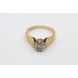 18ct gold diamond solitaire ring (3.7g) Size K