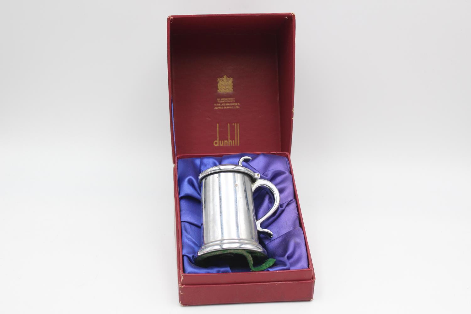 Vintage c.1950's DUNHILL 'Bumper' Tankard Petrol Novelty Table Cigarette LIGHTER In Original Box