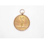 9ct gold golfing medal for the deuchar cup and rutherford medal 1925 7g