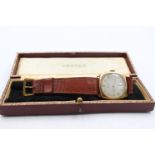 Vintage Gents VERTEX 9ct Gold Cushion Cased WRISTWATCH WORKING (23g) Vintage Gents VERTEX 9ct Gold