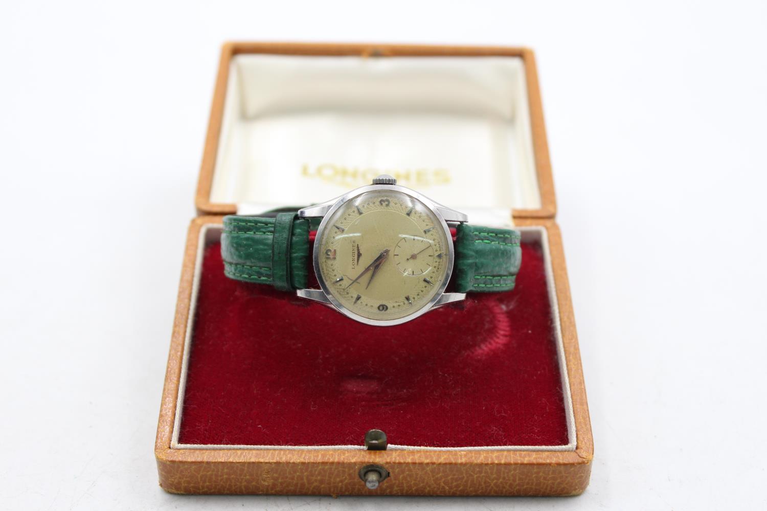 Vintage Gents LONGINES C.1950'S Dress Style WRISTWATCH Hand-Wind WORKING Boxed Vintage Gents