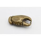 Antique Novelty Lobster Claw BRASS Vesta / Match Case Dimensions - 3cm(h) x 5.5cm(w) Item is in