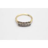 18ct gold & platinum diamond five stone ring (2.6g) Size N