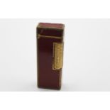 DUNHILL Rolagas Gold Plate & Burgundy Lacquer Cigarette LIGHTER (69g) UNTESTED In previously owned