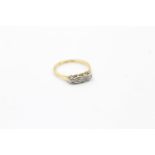 18ct gold & platinum diamond ring (1.8g) Size K