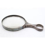 Antique Victorian 1900 Birmingham STERLING SILVER Magnifying Glass (185g) Maker - Unidentifiable