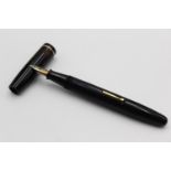 Vintage DE LA RUE Junior Black FOUNTAIN PEN w/ 14ct Gold Nib WRITING Vintage DE LA RUE Junior