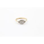 18ct gold & platinum diamond ring (1.9g) Size M