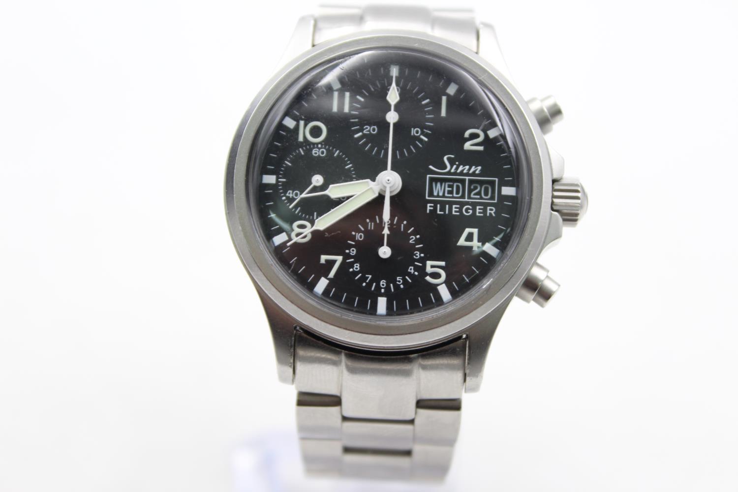 Gents SINN Fleiger Chronograph Automatic Wristwatch WORKING Ref 356 . 10067 Gents SINN Fleiger