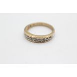 9ct gold diamond channel setting ring (2.5g) Size L