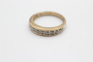 9ct gold diamond channel setting ring (2.5g) Size L