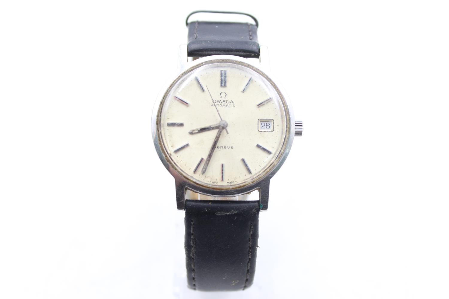 Vintage Gents OMEGA Geneve Stainless Steel Wristwatch Automatic Ref 1660 .163 Vintage Gents OMEGA