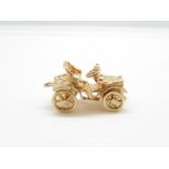 9ct gold articulated vintage car novelty bracelet charm 8.3g