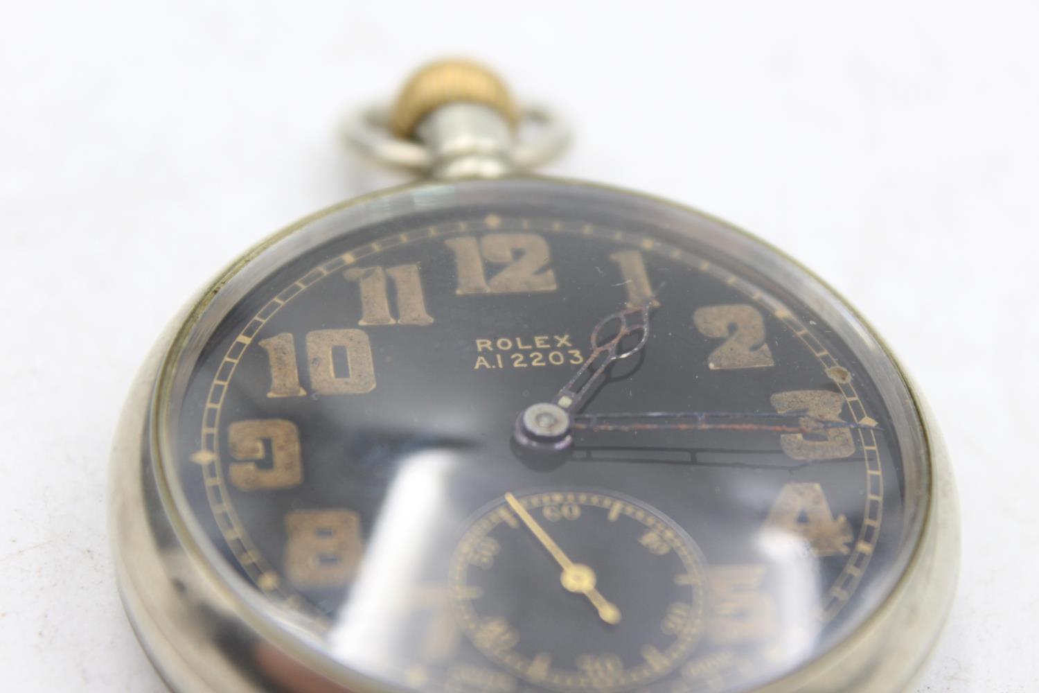 Vintage Gents ROLEX G.S.MK II WWII Military POCKET WATCH Hand-Wind WORKING Vintage Gents ROLEX G.S. - Image 2 of 7