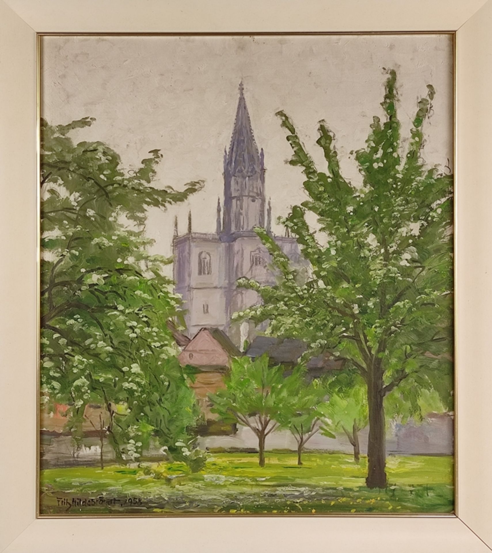 Hildebrandt, Fritz (1878 Quedlinburg - 1970 Konstanz) "Blick auf Konstanzer Münster", im Frühling v - Bild 2 aus 3