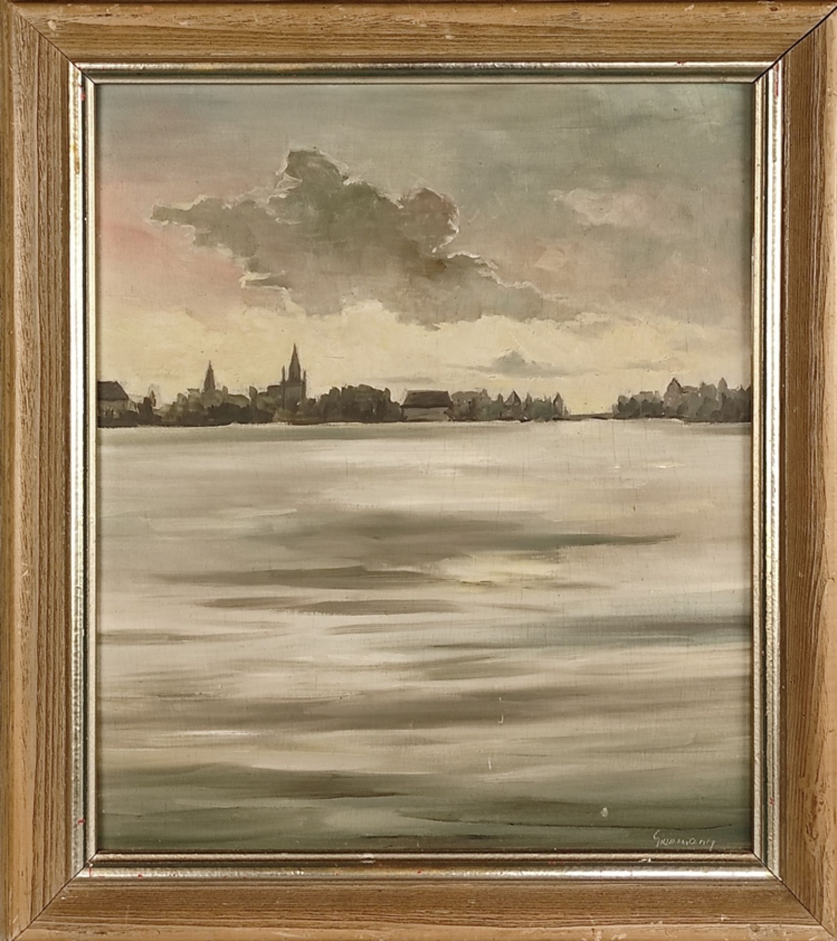 Konstanzer Künstler (20. Jahrhundert) "Blick auf Konstanz", mit Blick auf Münster und Rheintorbrück - Bild 2 aus 4