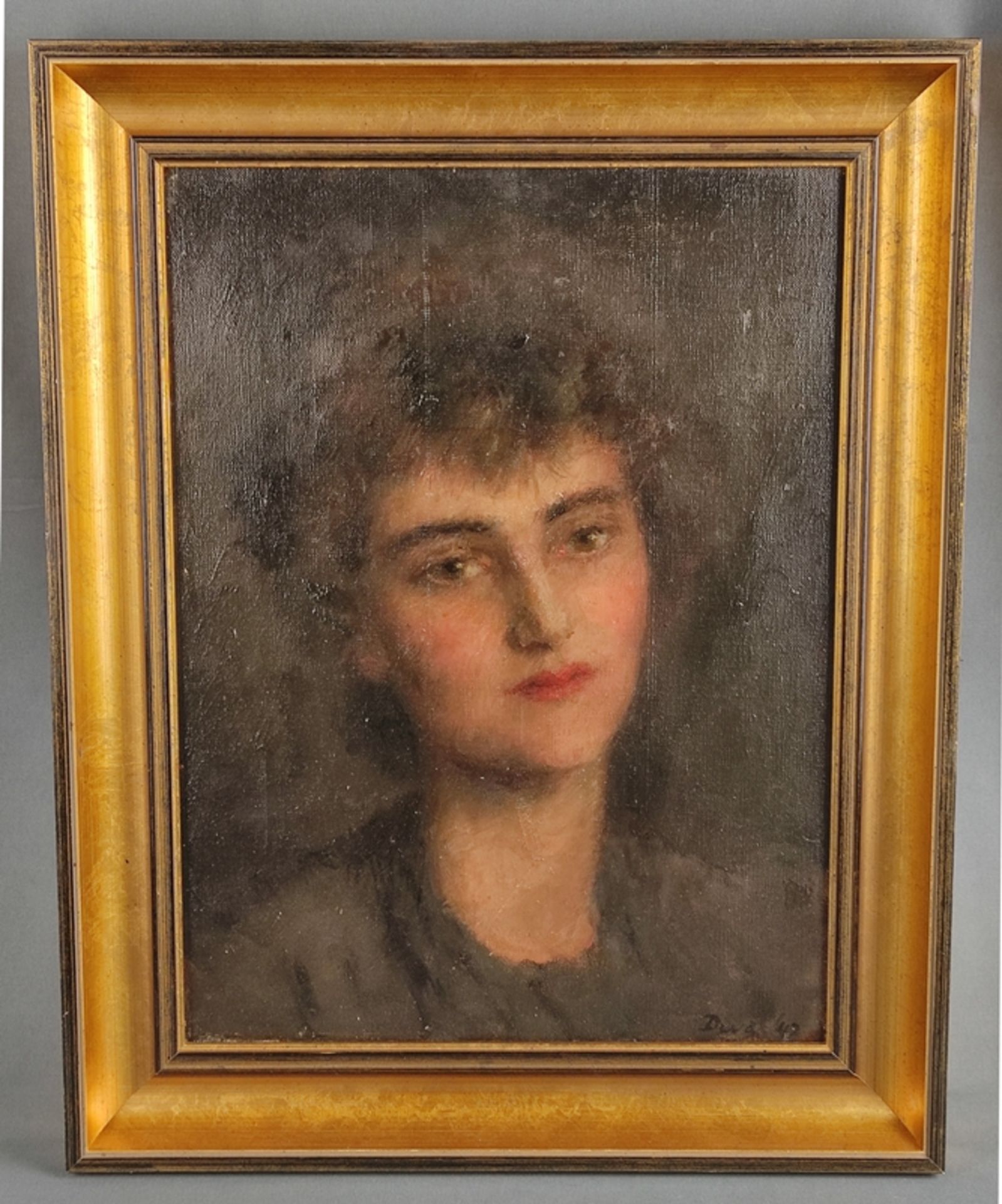 Devas, Anthony (1911 Bromley - 1958 London) "Portrait of a Woman", with slightly tilted head, signe - Image 2 of 4