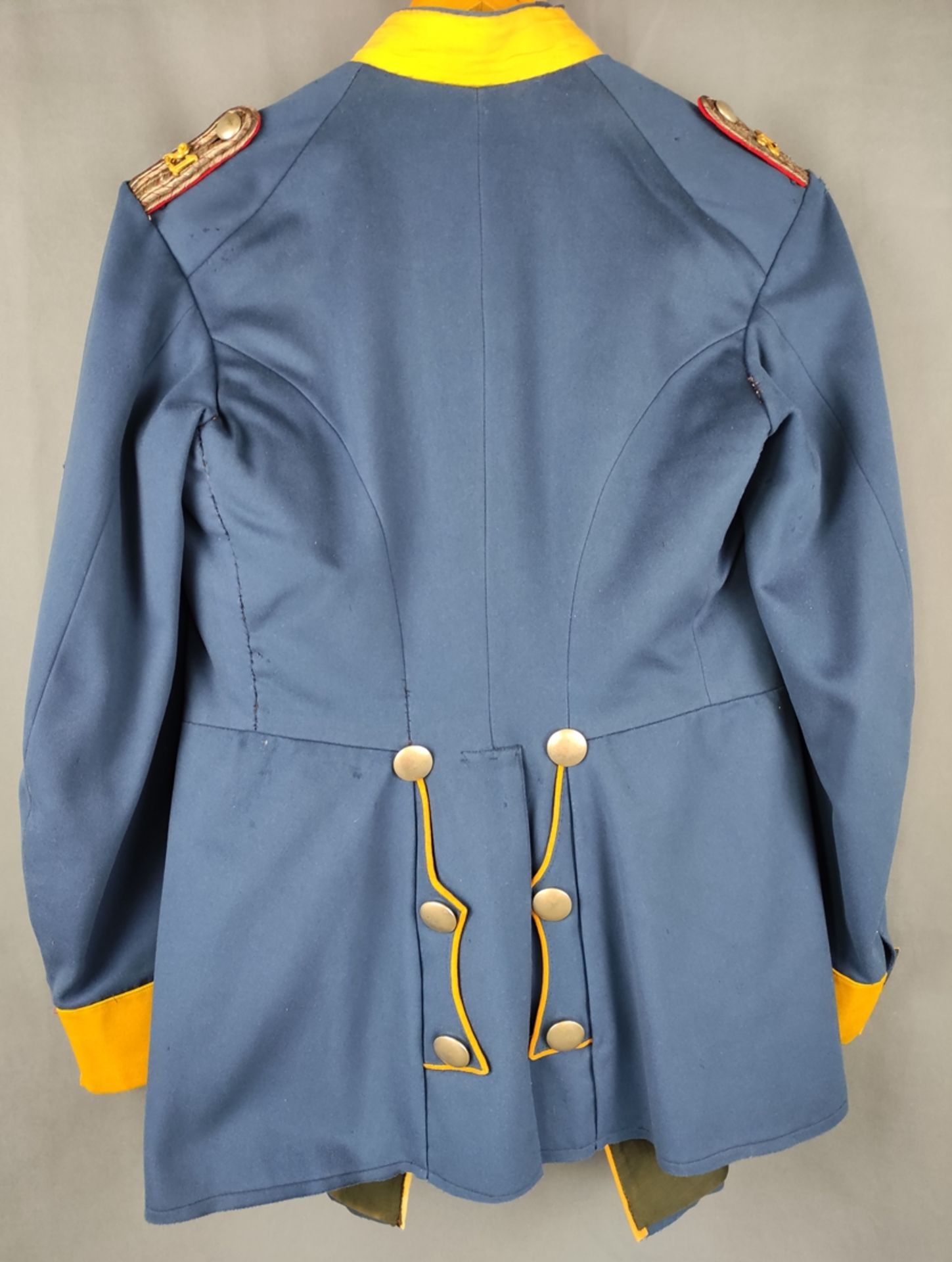 Baden - Rock für einen Leutnant im 2. Badischen Dragoner-Regiment Nr. 21, um 1900, feiner blauer St - Bild 2 aus 4