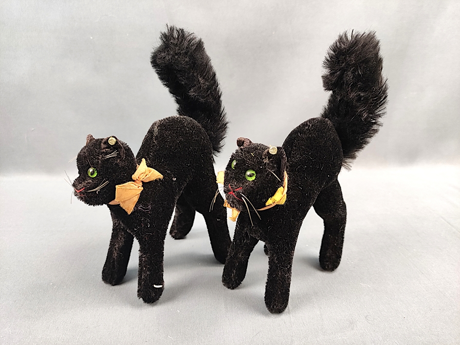 Steiff Konvolut, 10 animals, consisting of two black cats, 7314, once only with button, once button - Image 5 of 8
