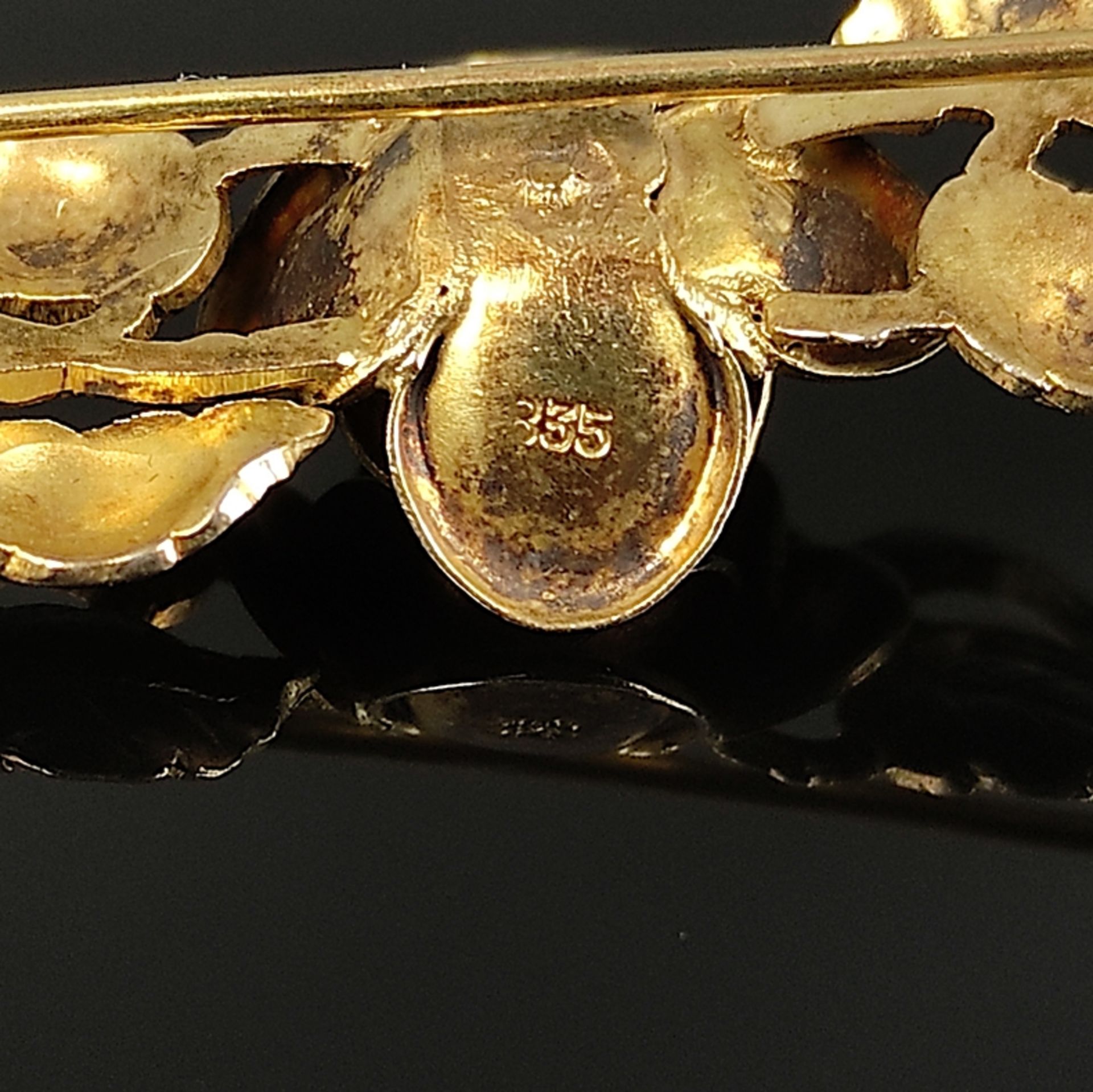 Rosen-Schmuck-Set, 4 Teile, Silber 835, Gesamtgewicht 23g, in 585/14K Gelbgold vergoldet, bestehend - Bild 8 aus 8