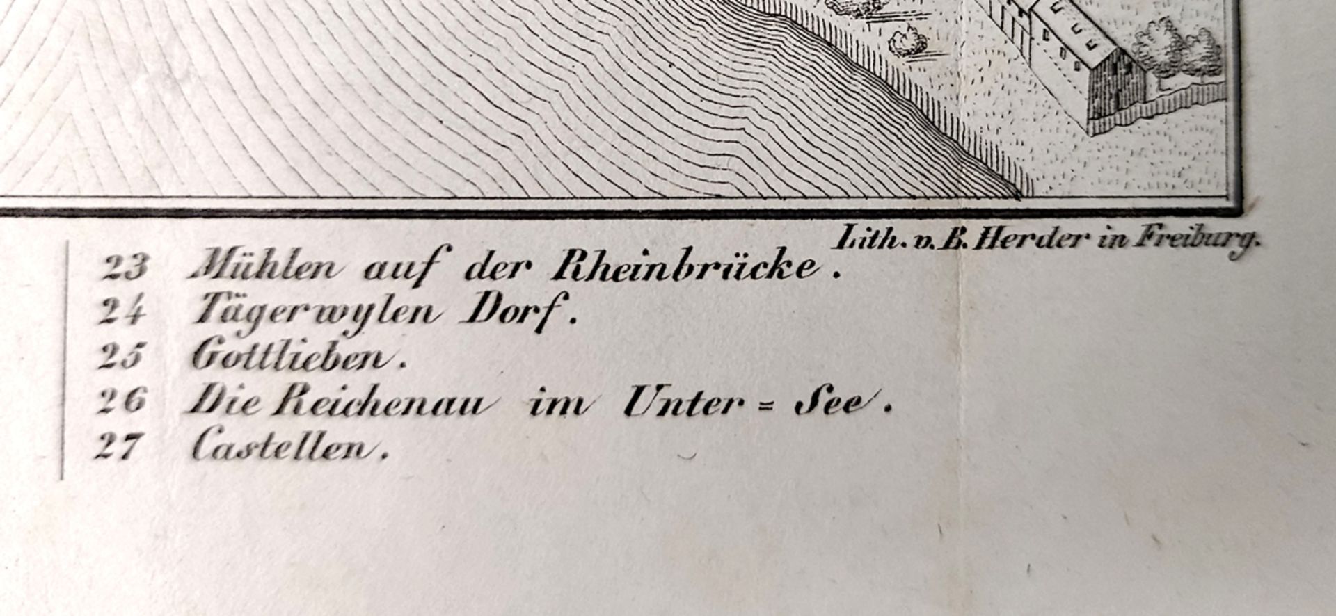 Konstanz, "Die Stadt Constanz zur Zeit des Schweden-Kriegs", Gesamtansicht aus der Vogelschau vom S - Bild 3 aus 3