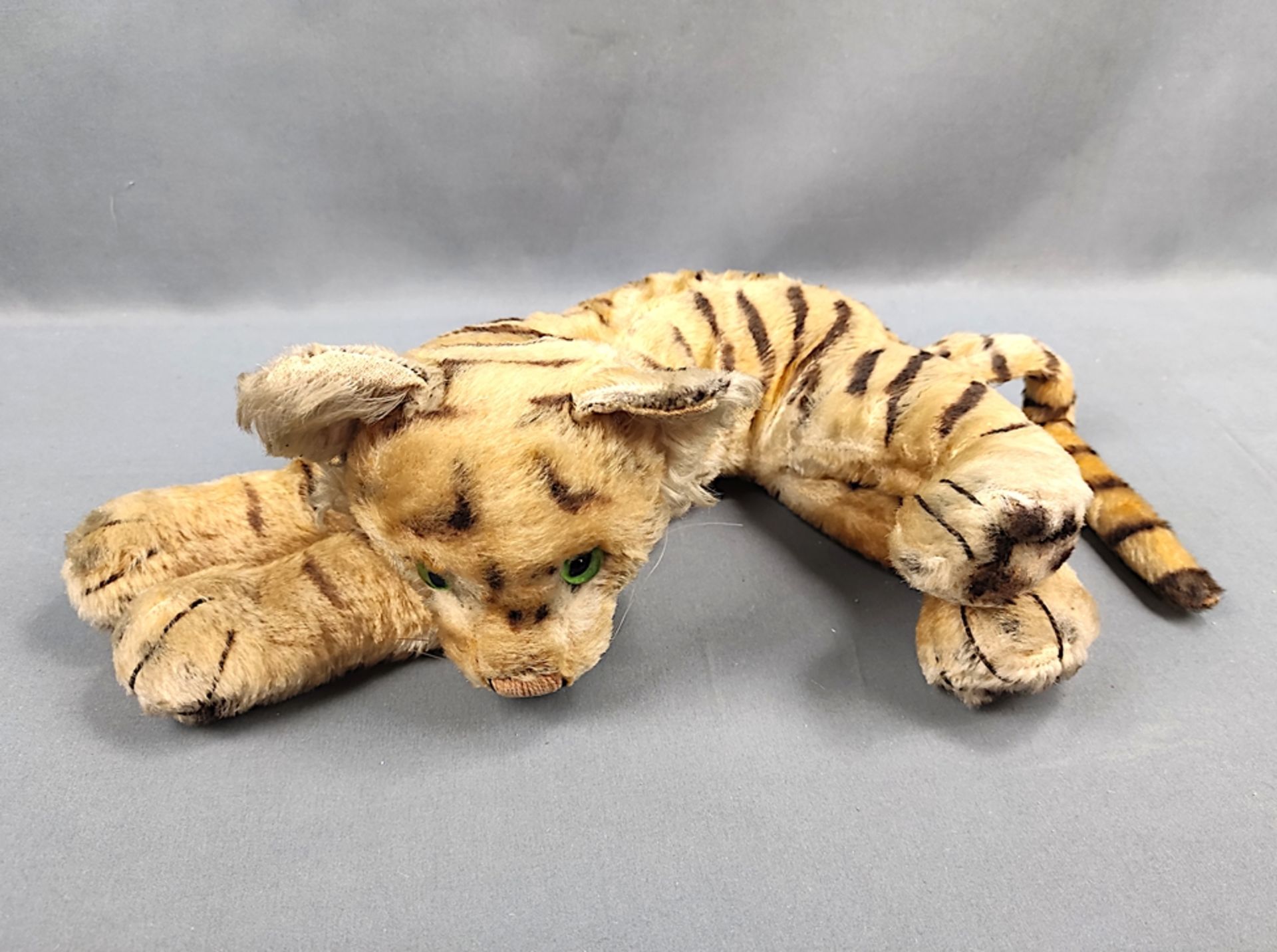 Steiff Konvolut, 11 animals, consisting of lying tiger, approx. 33x18x15cm, button in the ear, "Peg - Image 2 of 8