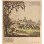 Czoernig-Gobanz, Herta (1886 Klagenfurt - 1970 Wien) "Blick auf Stift St. Florian" in Österreich, F