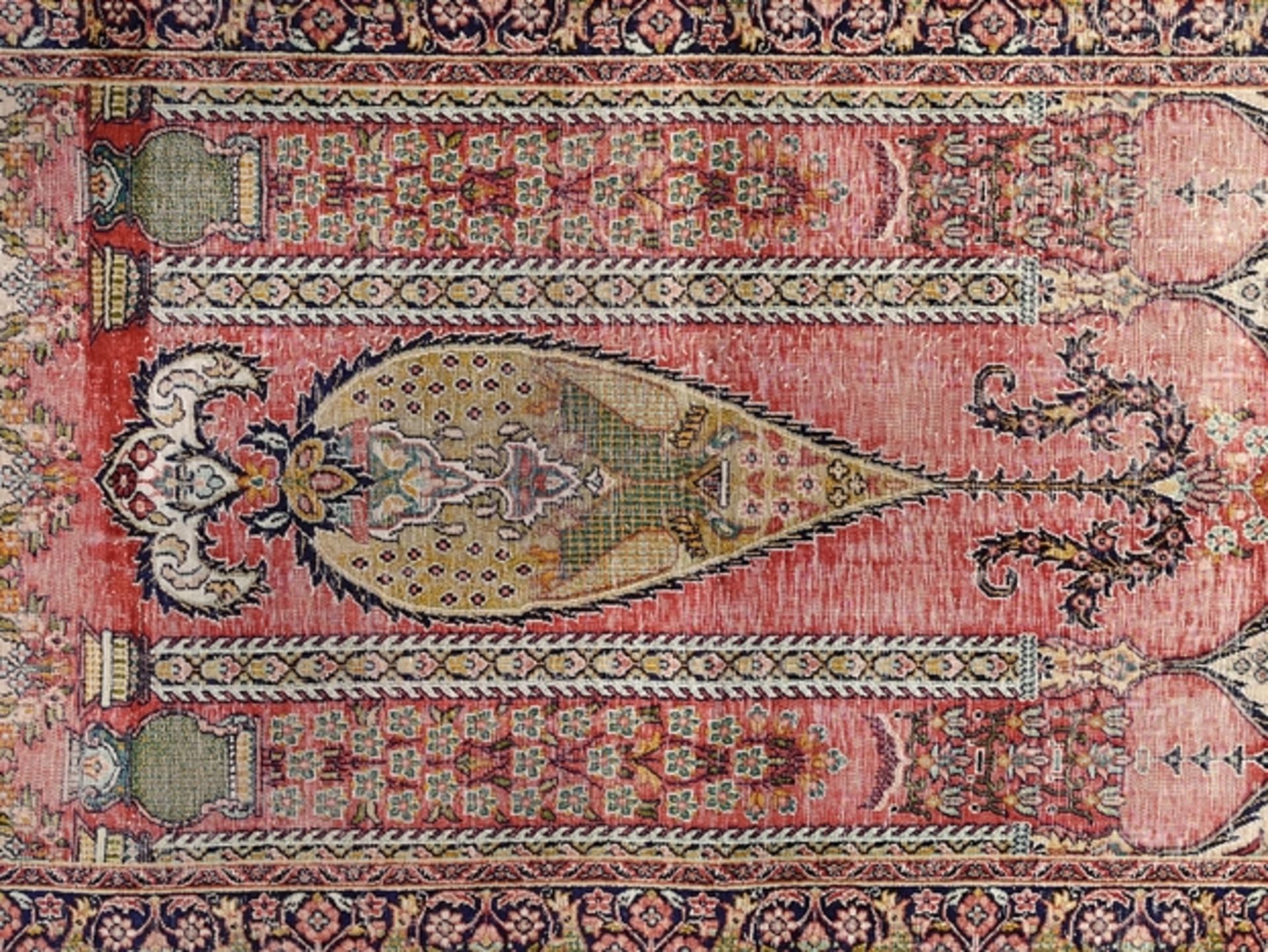 Carpet, cashmere, ghom design, 162 x 93,5 cm - Image 2 of 3