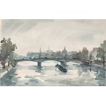 Graf, Ernst (1909 Bern -1988 Ermatingen) "Pont du Carrousel", in Paris, Aquarell auf Papier, rechts