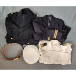 Moderne Marine-Uniform, 5 Teile, Dienstgrad Oberleutnant zur See, bestehend aus Mütze (Größe 55), G