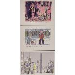 Sauerbruch, Hans (1910 Marburg -1996 Konstanz) Konvolut von 3 Serigraphien "Weihnachtsmarkt", recht