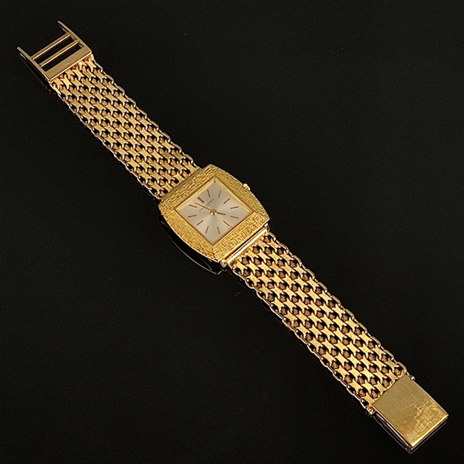 Vacheron Constantin, 750/18K Gelbgold, Handaufzug, um 1970, Ref. 8712, nummeriert 408793, rechtecki - Bild 2 aus 4