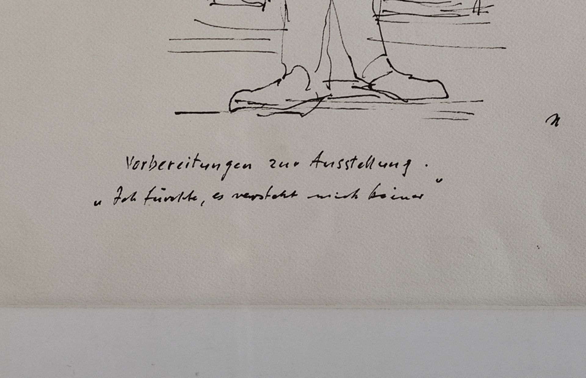 Herburger, Julius (1900-1973 Ravensburg) "Vorbereitung zur Ausstellung: Ich fürchte, es versteht mi - Bild 3 aus 3