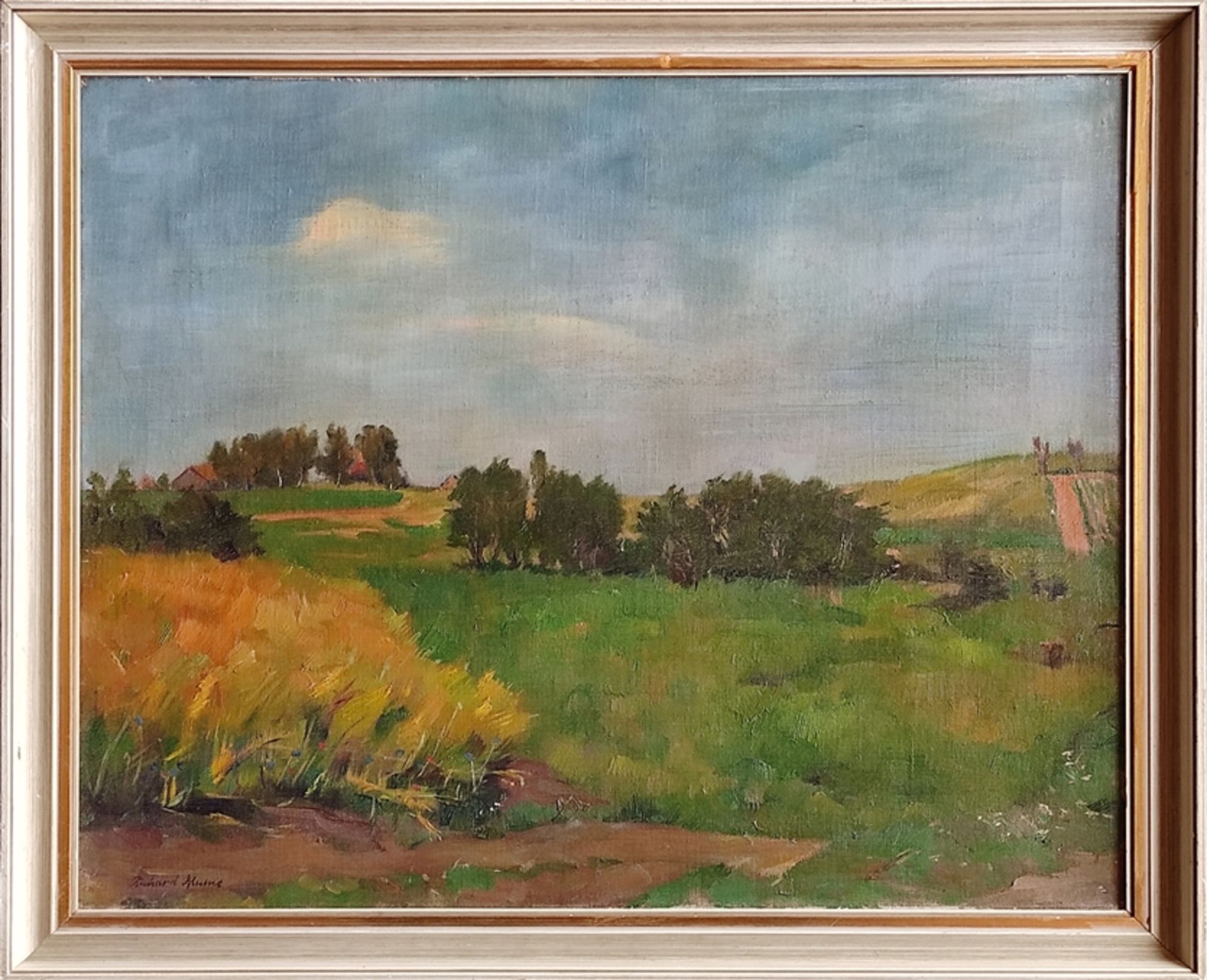 Blume, Richard (1891 - 1943) "Summer Landscape", with wide blue sky, signed lower left, oil on canv - Image 2 of 4