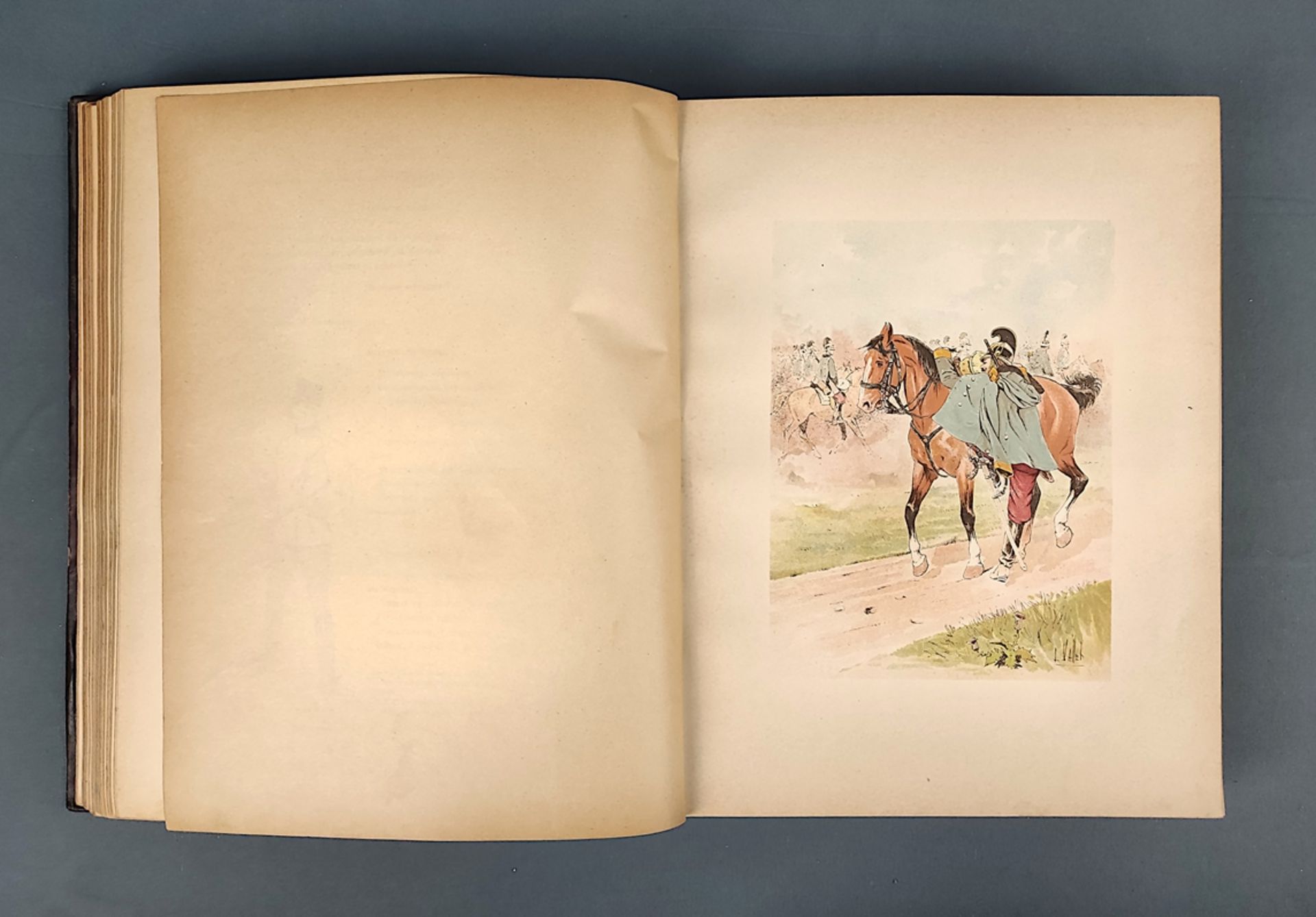 Book, Vallet, L. "A travers l'Europe. Croquis de cavalerie", Paris 1893, Libraire de Firmin-Didot e - Image 7 of 7