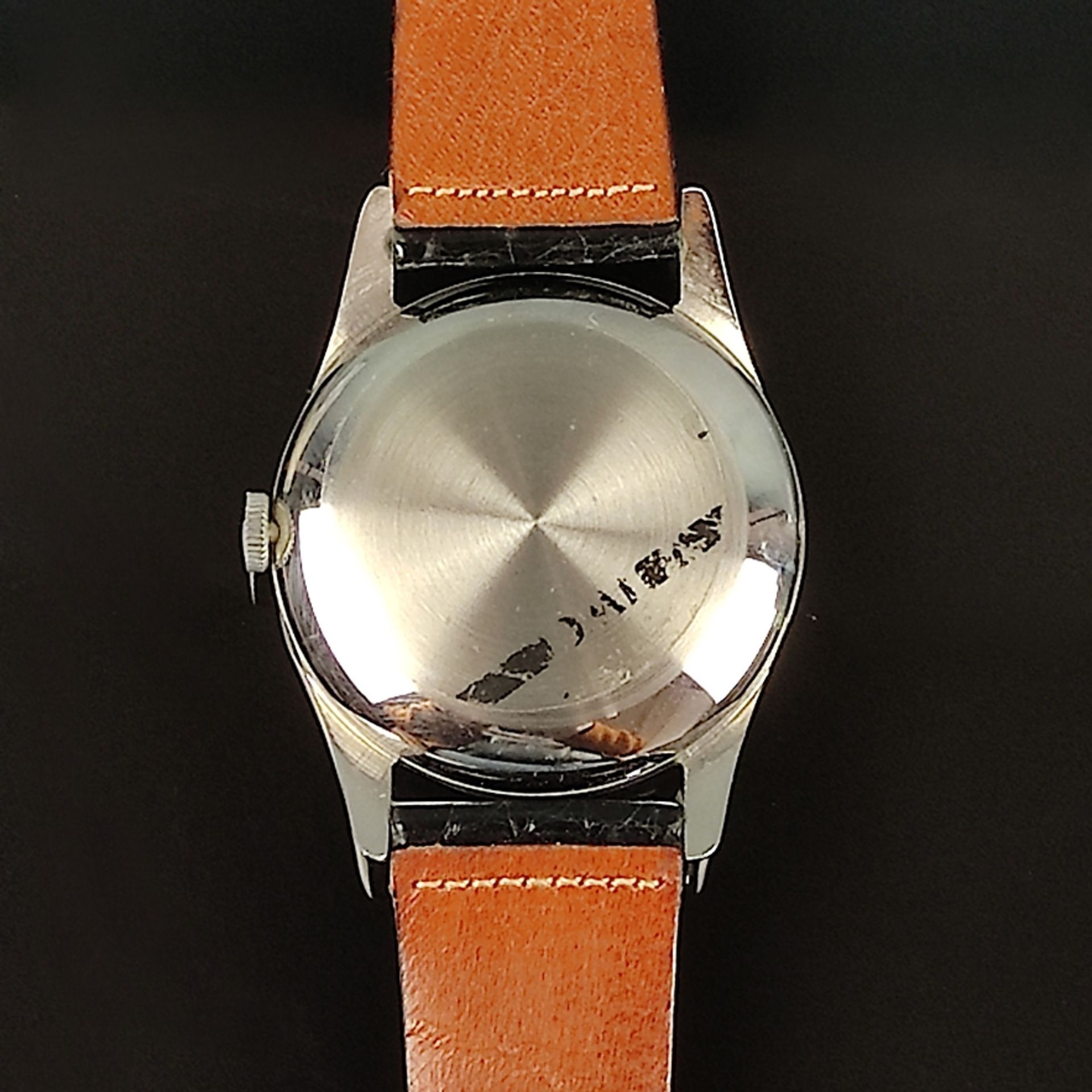 Armbanduhr, IWC Schaffhausen, rundes Ziffernblatt mit Indizes, Durchmesser (mit Krone) 35mm, Handau - Bild 2 aus 3