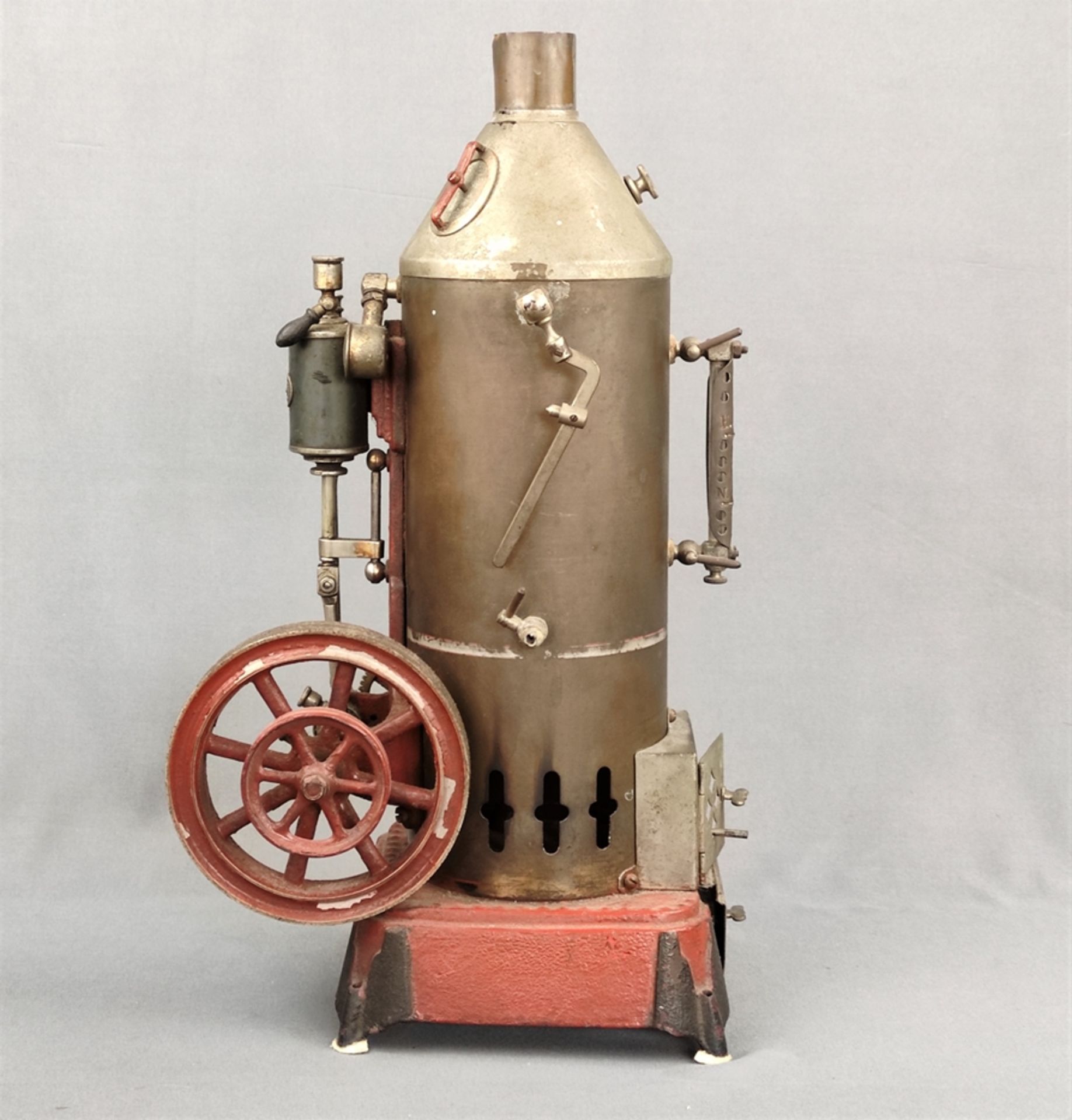 Dampfmaschine "Excelsior", auf Gusssockel, Fehlstellen, Höhe 38cm - Bild 4 aus 4