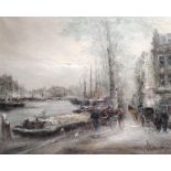 Bévort, Johannes Hubertus Hendrikus (1917 Utrecht - 1996 Schoorl) "Kanal Amsterdam", stimmungsvolle